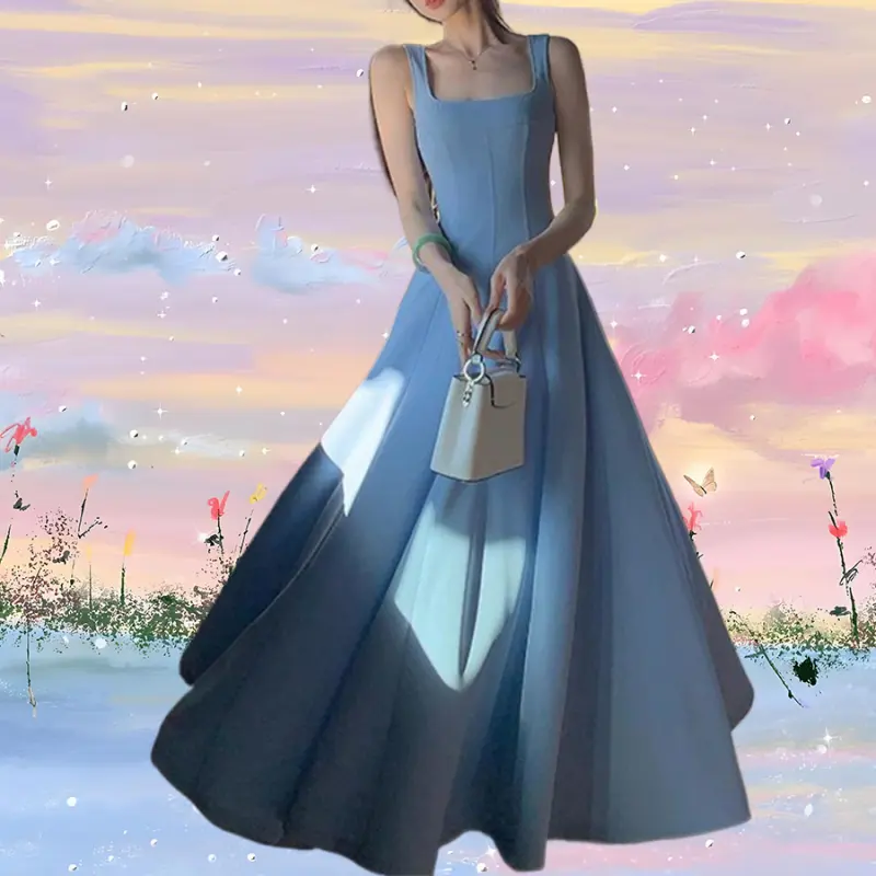 เดรสยาวสายเดี่ยวทรงสวยเพรียว