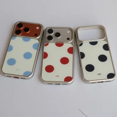 เคสมือถือลายจุดวินเทจ ฝ้าแม่เหล็ก
