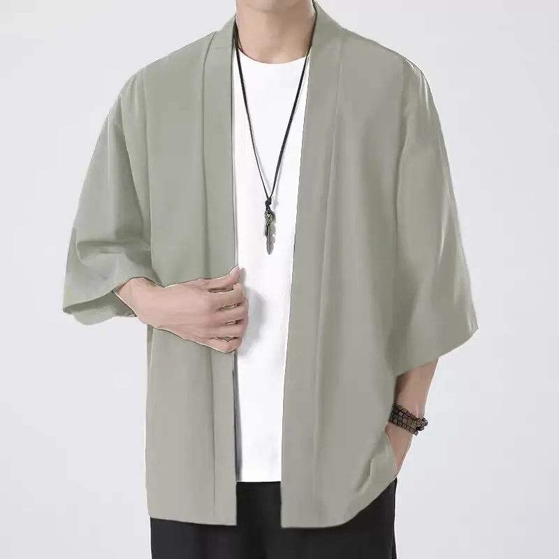 เสื้อคลุมกิโมโนผู้ชายสีพื้น