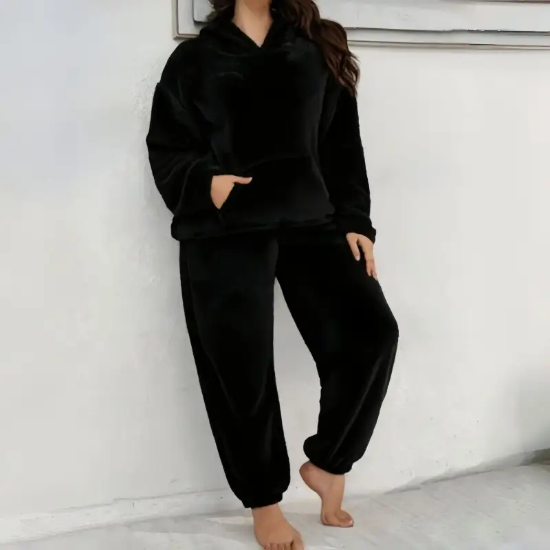 เซ็ตชุดอยู่บ้านมีฮู้ดแขนยาว