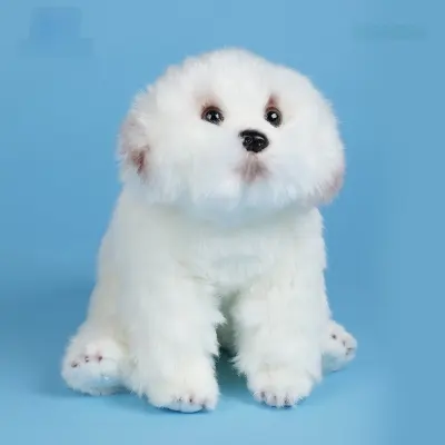 ตุ๊กตาน้องหมาขาวนุ่มนิ่มของขวัญ
