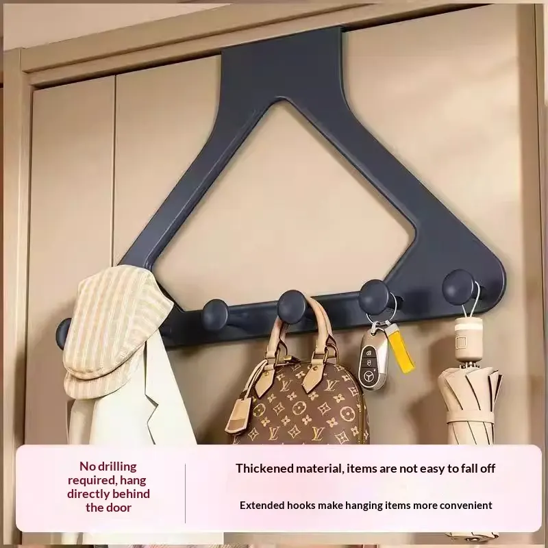 ที่แขวนเสื้อหลังประตู ไม่ต้องเจาะ ประหยัดพื้นที่