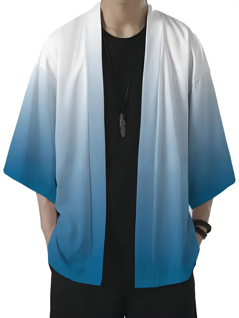 เสื้อคลุมกิโมโนชายพิมพ์ลาย 3D