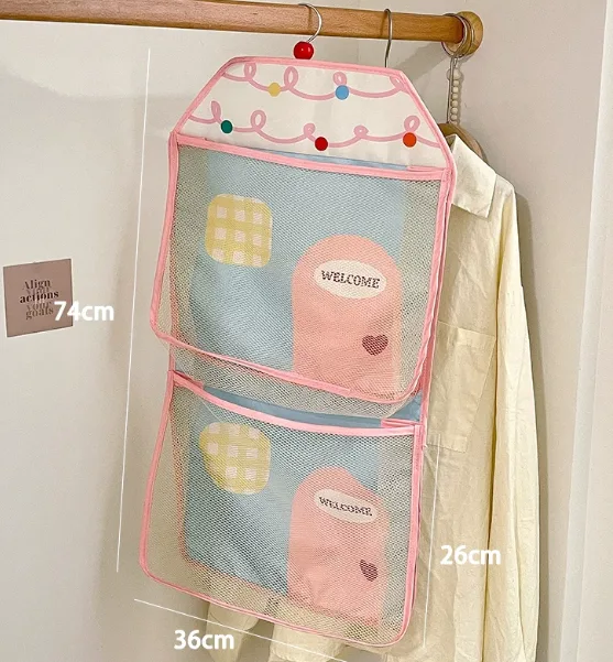 ถุงตาข่ายแขวนเก็บของในตู้เสื้อผ้า